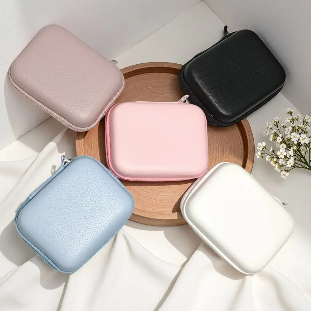 

Mesh Pocket Digital Camera Case PU Leather Hard Shell Earphone Storage Bag Compact Size Shockproof Portable Camera Pouch