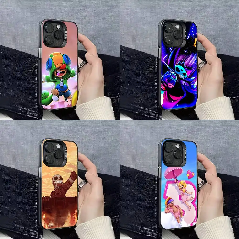 

Game B-Buzz S-Stars L-Leons S-Spike Phone Case For iPhone 16,15,14,13,12,11,Mini,Pro,E,SE4,XS,MAX Black Candy Matte Cover