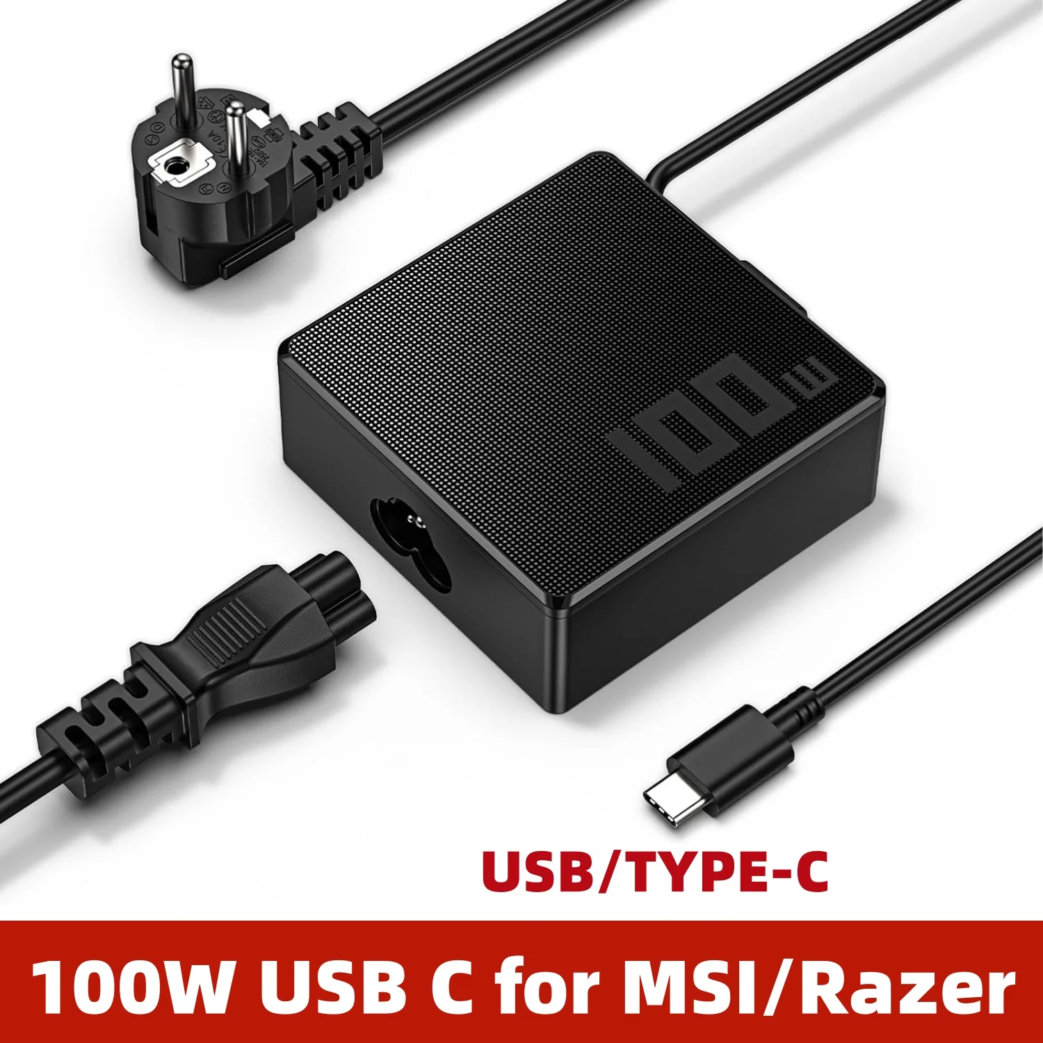 

100W USB/Type-C Charger For Msi Prestige 13 14 15 16,Summit E13 E14 E15 E16,for Razer Blade Stealth 13 Laptop Power Adapter