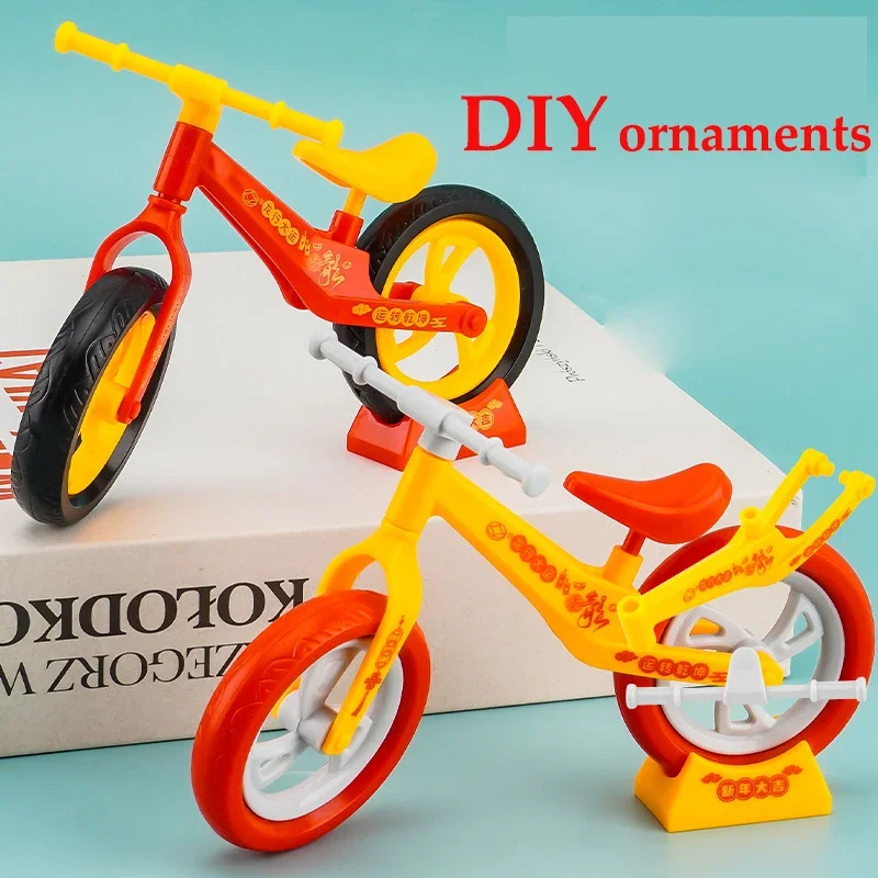 2pcs DIY Bicycle Building Block Traffic Tool Model Educational Blocks Assembled Bricks Mini Bike Kids Toys