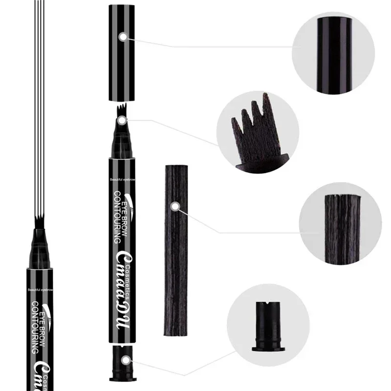 1 PC Microblading Tattoo Eyebrow Pencil Waterproof Fork Tip Eyebrow Liquid Eyebrow Pen Shades Eye Pencil Charm Makeup Cosmetics