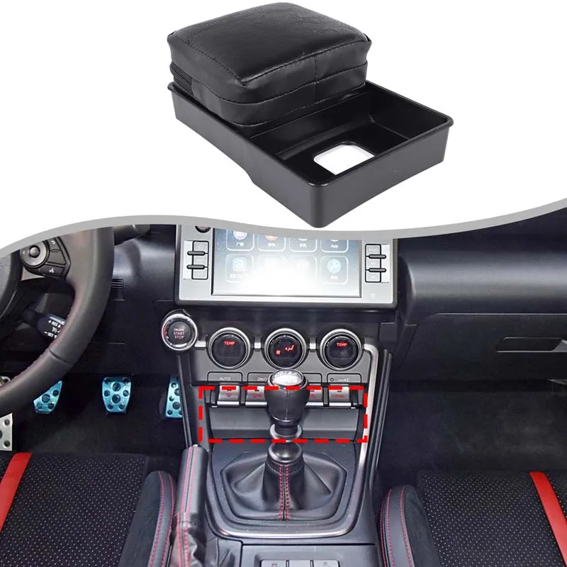 

ABS Fabric Black For Toyota 86 Subaru BRZ 2022+ Car central control storage box height-enhancing pad car interior accessories