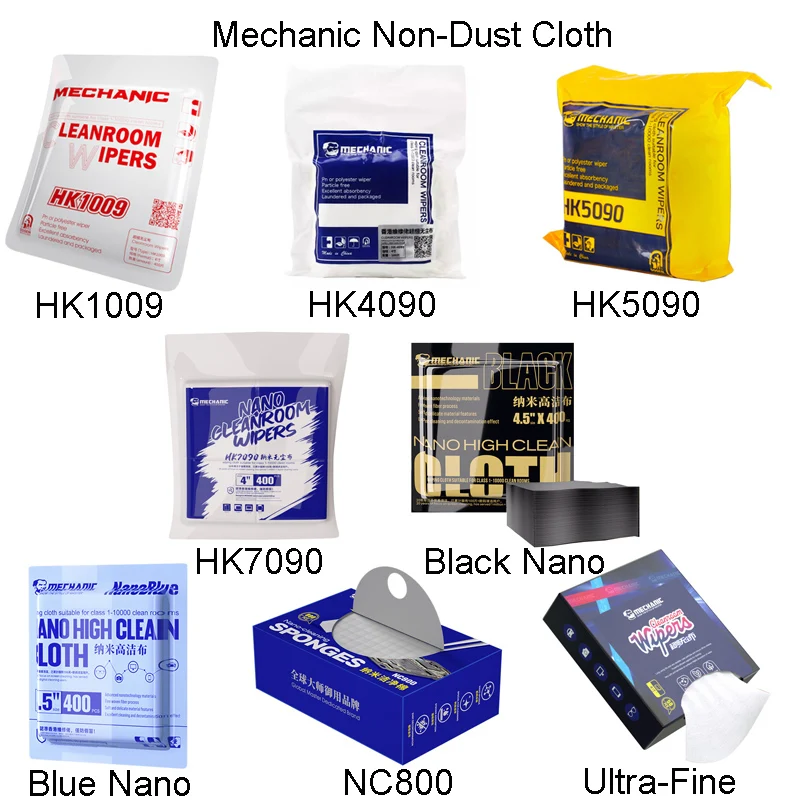 Mechanic HK1009 HK4090 HK5090 HK7090 NC800 Super Soft Cleanroom Wiper Cleaning Non Dust Cloth Clean LCD Repair Cloth