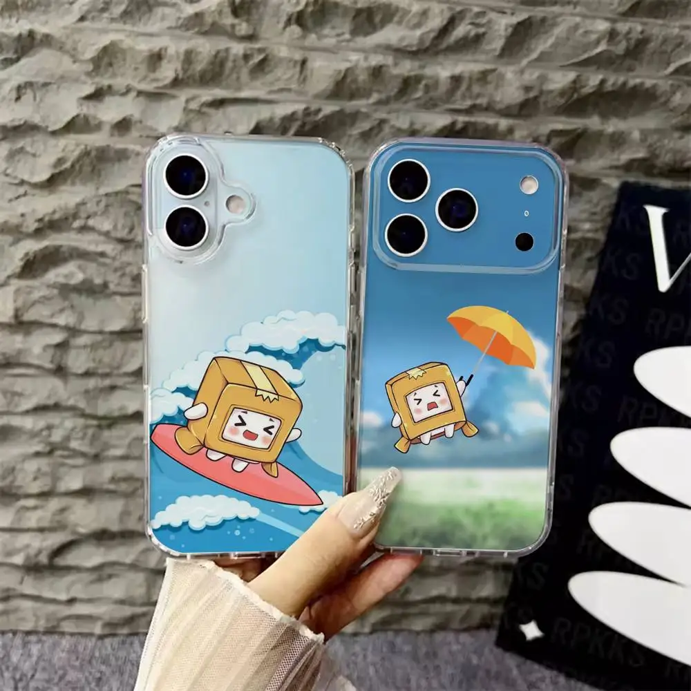 

L-Lankybox Cute Phone Case For iPhone 17,16,15,14,13,12,Pro,Max,Plus,E,SE4,Air,Mini Transparent Cover