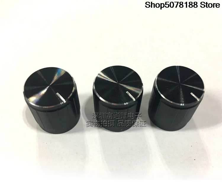 High-grade workmanship fine aluminum alloy black and white bright edge 15*17MM knob potentiometer encoder band switch