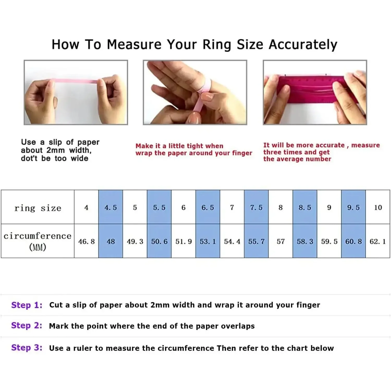 Moissanite Rings 18K White Gold Plated 925 Sterling Silver Stackable Ring Wedding Rings for Women Size 5-10