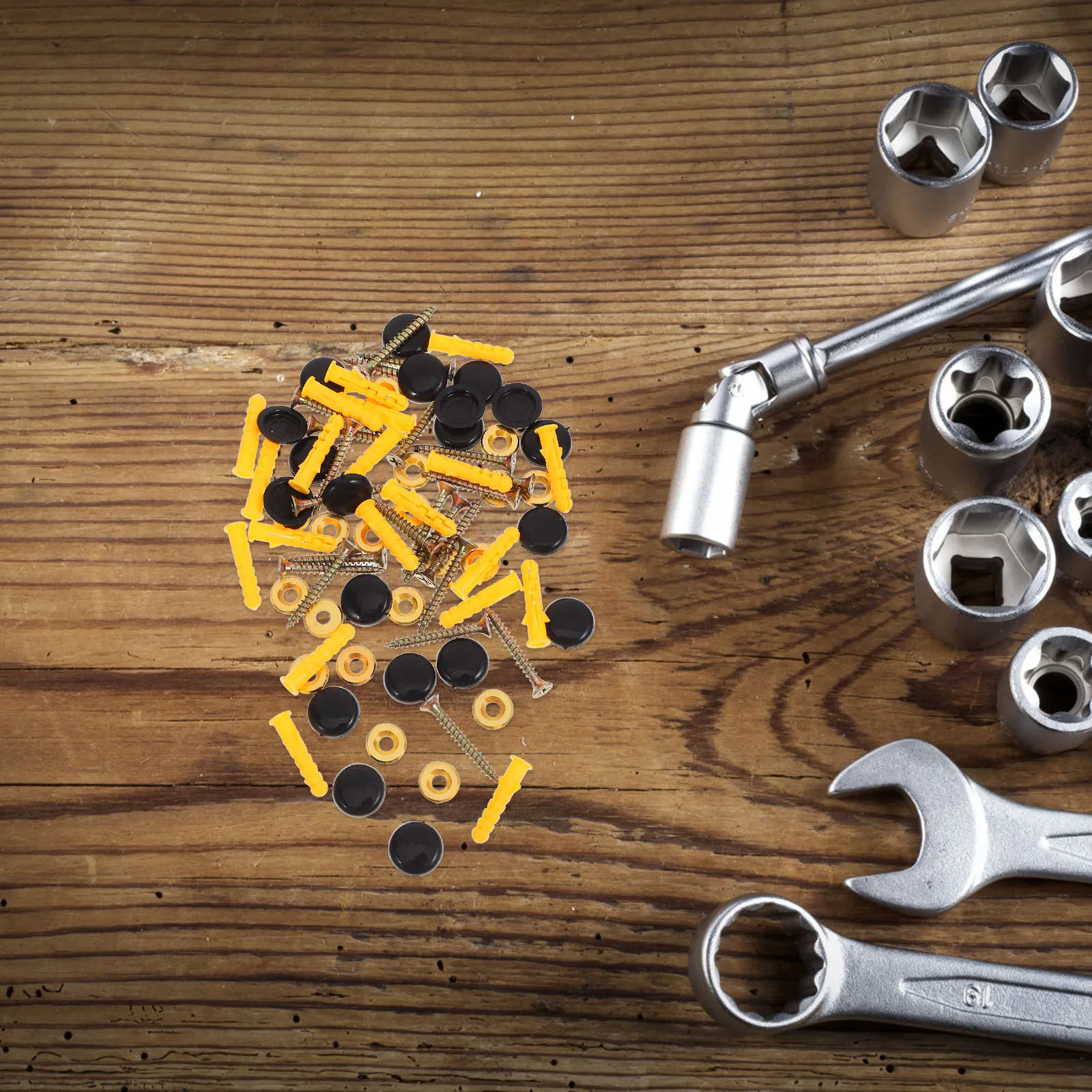 

20 Sets Decorative Nails Screw Covers Ceramic Tile Fixing Mirror Screws Caps Zinc Alloy Versatile Use Tiles Mirrors