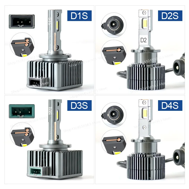 자동차 LED 헤드라이트 D 시리즈 직접 삽입 헤드라이트 D1S D2S D3S D4S D8S 렌즈 특정 D2R D1R