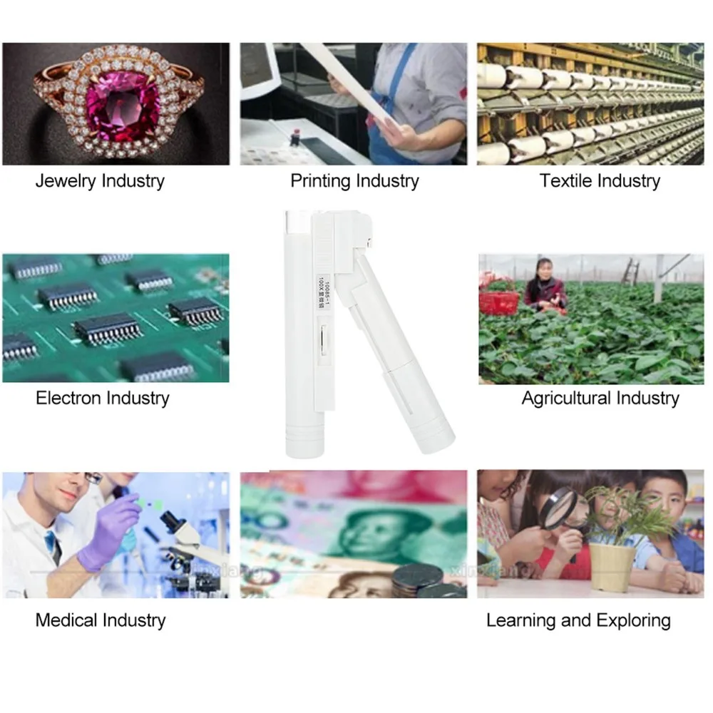 

100-кратный зум, ювелирная лупа, светодиодная подсветка, HD-камера, карманное увеличительное стекло, мощное увеличение, складной дизайн