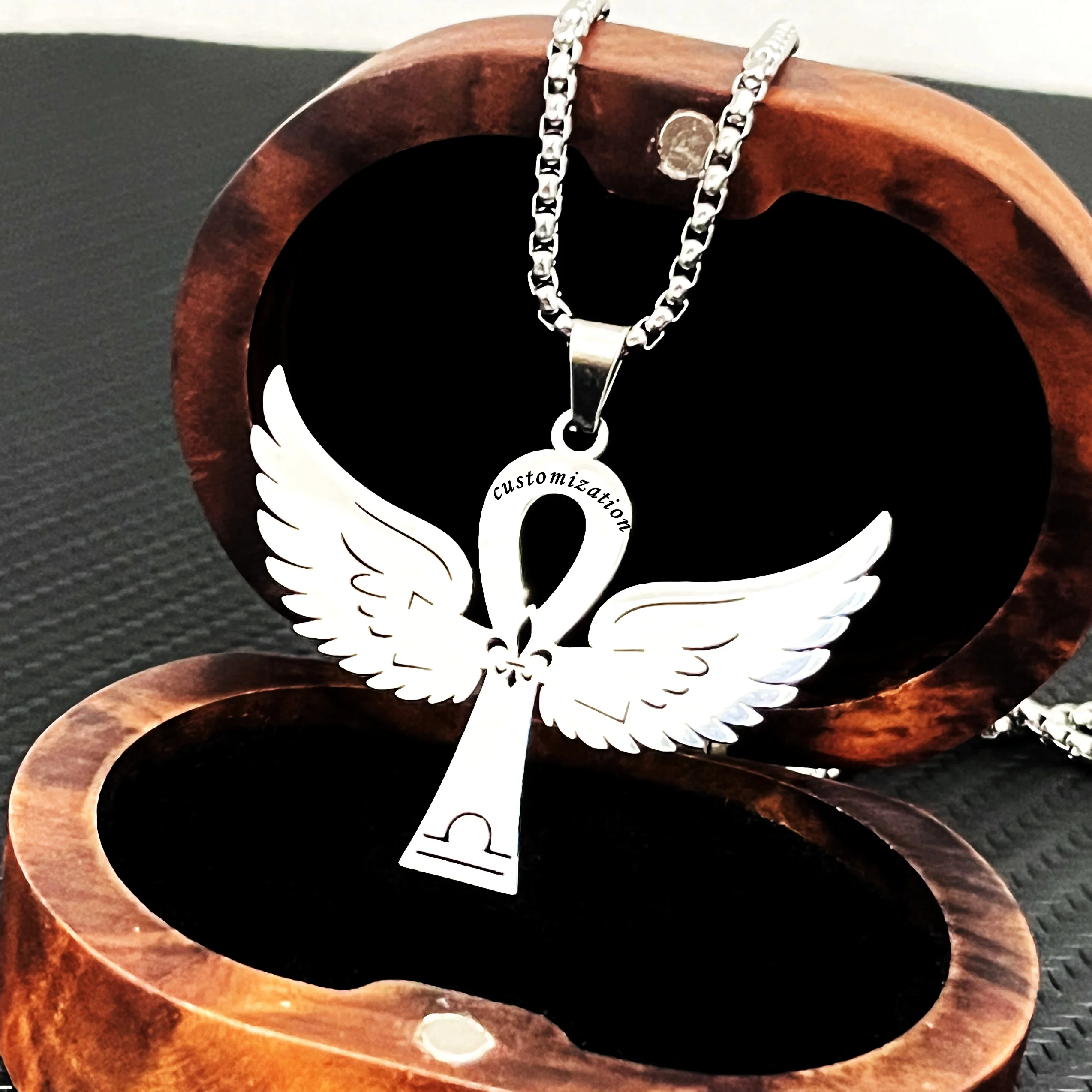 

Personlized Customized Name Necklace Stainless Steel Laser Engraved Pendant Man Women With Adjustable Birthday New Year Gifts