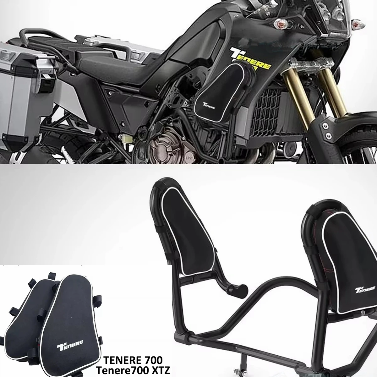 For Yamaha T7 Tenere700 Tenere 700 2019 2020 2021 2022 Motorcycle Frame Crash Bar Bag Storage Travel Tool Waterproof Bags