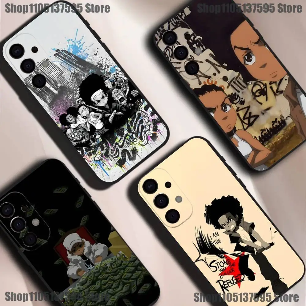 

Cartoon The B-Boondocks Phone Case For Samsung S25,S24,S21,S22,S23,S30,Ultra,S20,Plus,Fe,Lite,5G Black Cover
