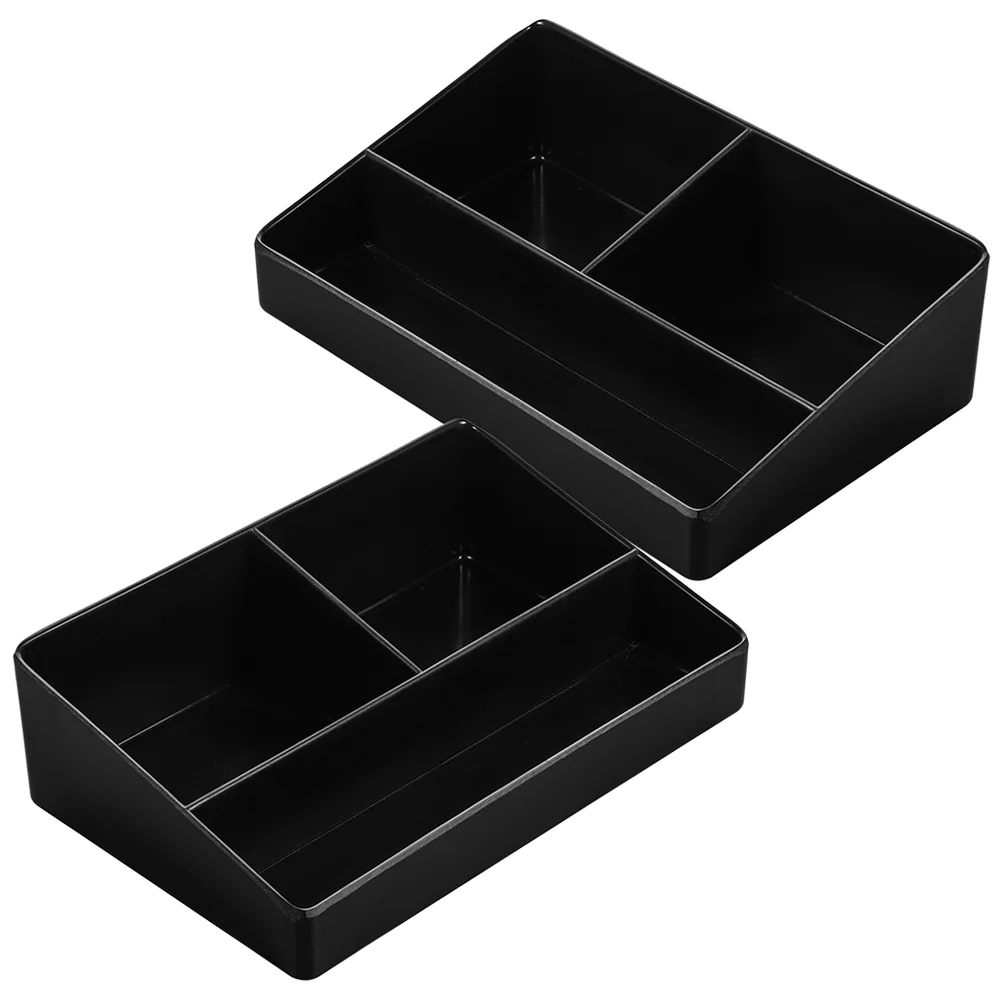 2 Pcs Sugar Storage Box Holder for Coffee Bar Organizer Station Bags Packets Decor Multi-grid Candy Condiment Tea Accessories