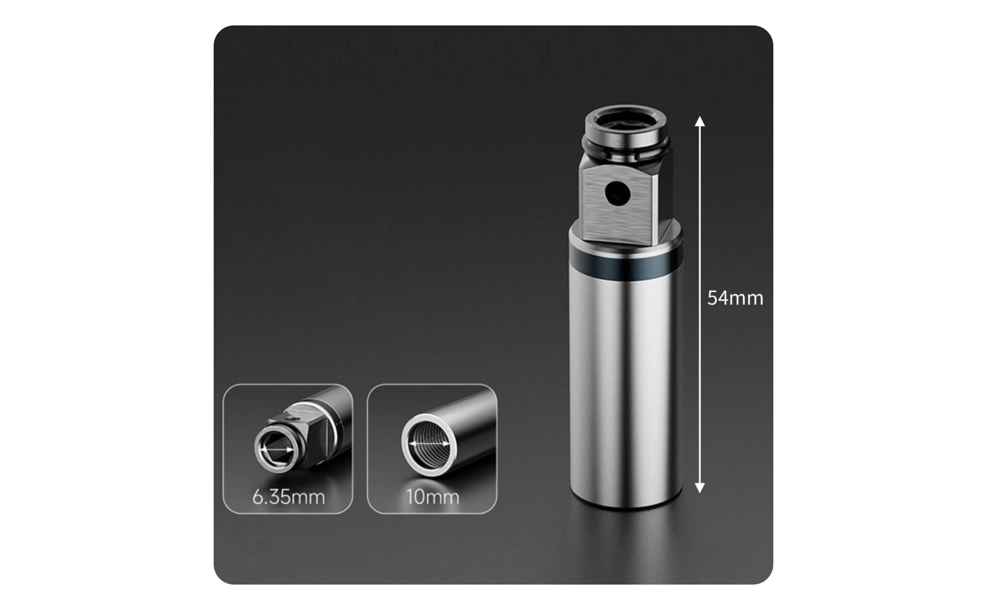 Drill Conversion Adapter Shaft Brushed Silver Electric Drill Adapter Shaft Power Tool Accessory Cylindrical Body Dark Collar Drill Conversion Adapter Shaft Brushed Silver Electric Drill Adapter Shaft Power Tool Accessory Cylindrical Body Dark Collar