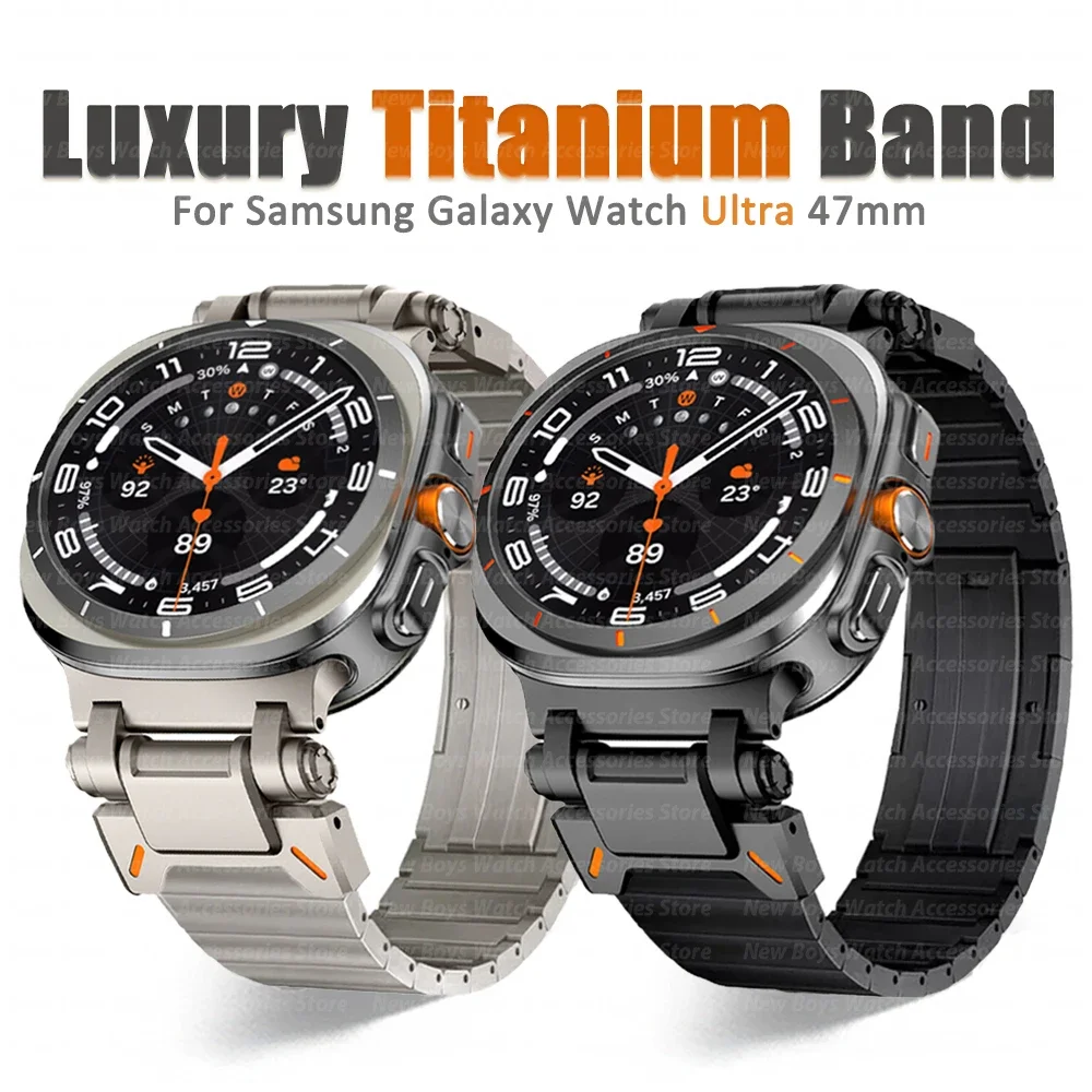 

Titanium Luxury Bracelet for Samsung Galaxy Watch Ultra 47mm Metal Band for GALAXY WATCH 47MM ULTRA Business Strap Men Watchband