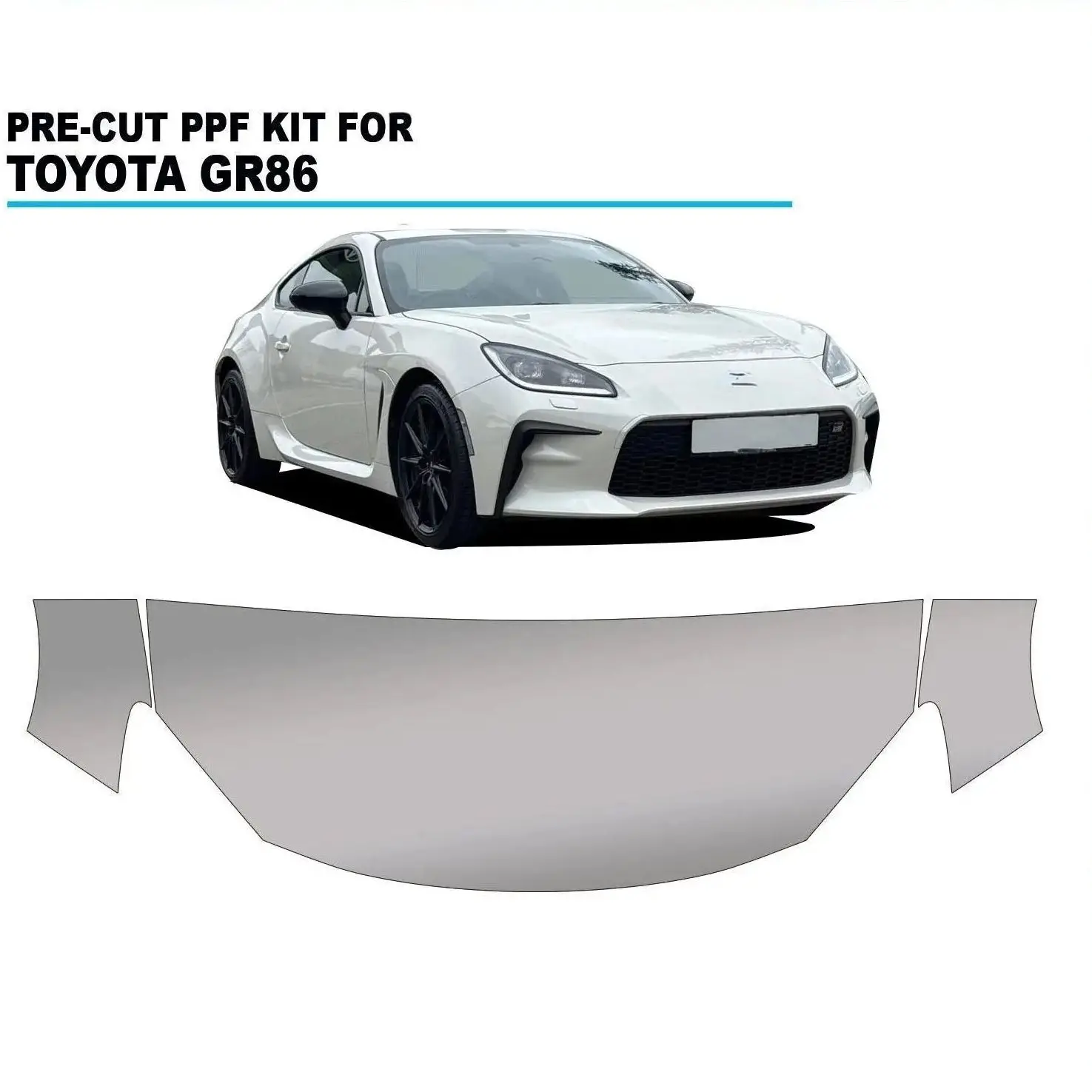 

8.5Mil TPU Hood Bumper Paint Protection Film For Toyota GR86 2022-UP Pre-cut PPF Kit Clear Bra Car Body Anti-Scratch Resistant