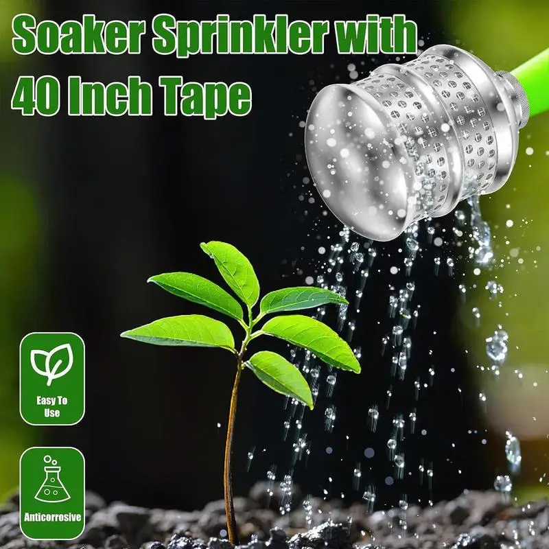 Bubbler Sprinkler For Hose Aluminum Alloy Hose Bubbler Gentle Filter Head Rustproof Garden Watering Soaker Water Diffuser For