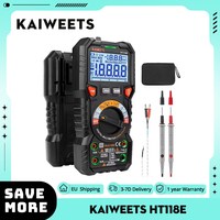 KAIWEETS HT118E Digital AC/DC Multimeter, TRMS 20000 Counts, 2.7 Inch Display, LED Lightning Jacks, Auto-Ranging Multi-function