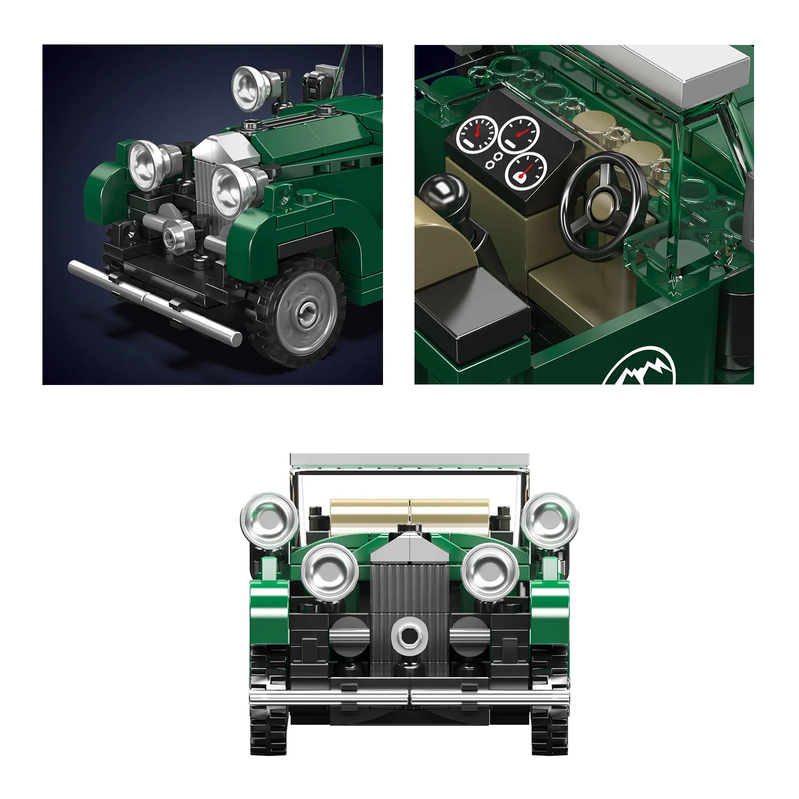 モールドキング 27105 4リットル 超高級車 組み立てブロック ミニビンテージカー クラシックレトロ車両モデル パズルおもちゃ クリスマスプレゼント