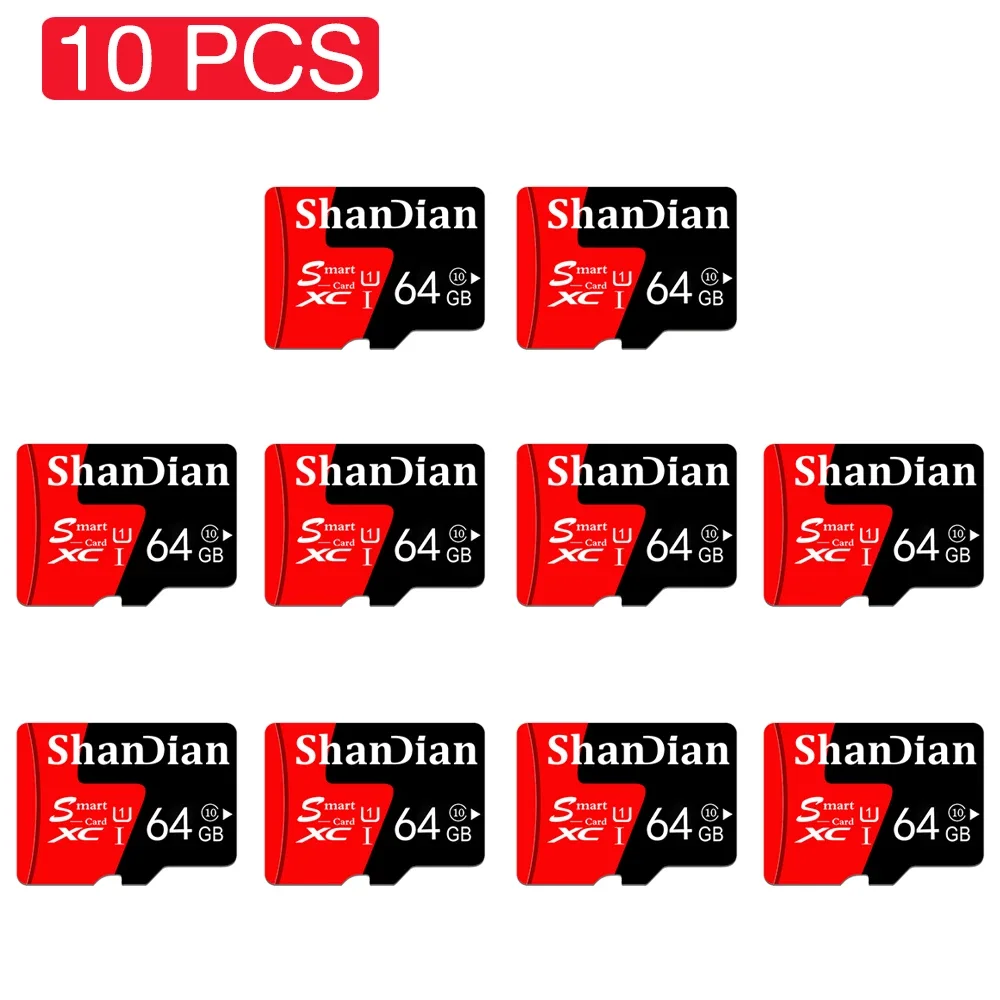 

Memory card 10 PCS LOT TF Smart SD Card Car CD Player Real capacity Red Expansion 8GB 16GB 32GB 64GB 128GB Free SD Adapter Gift