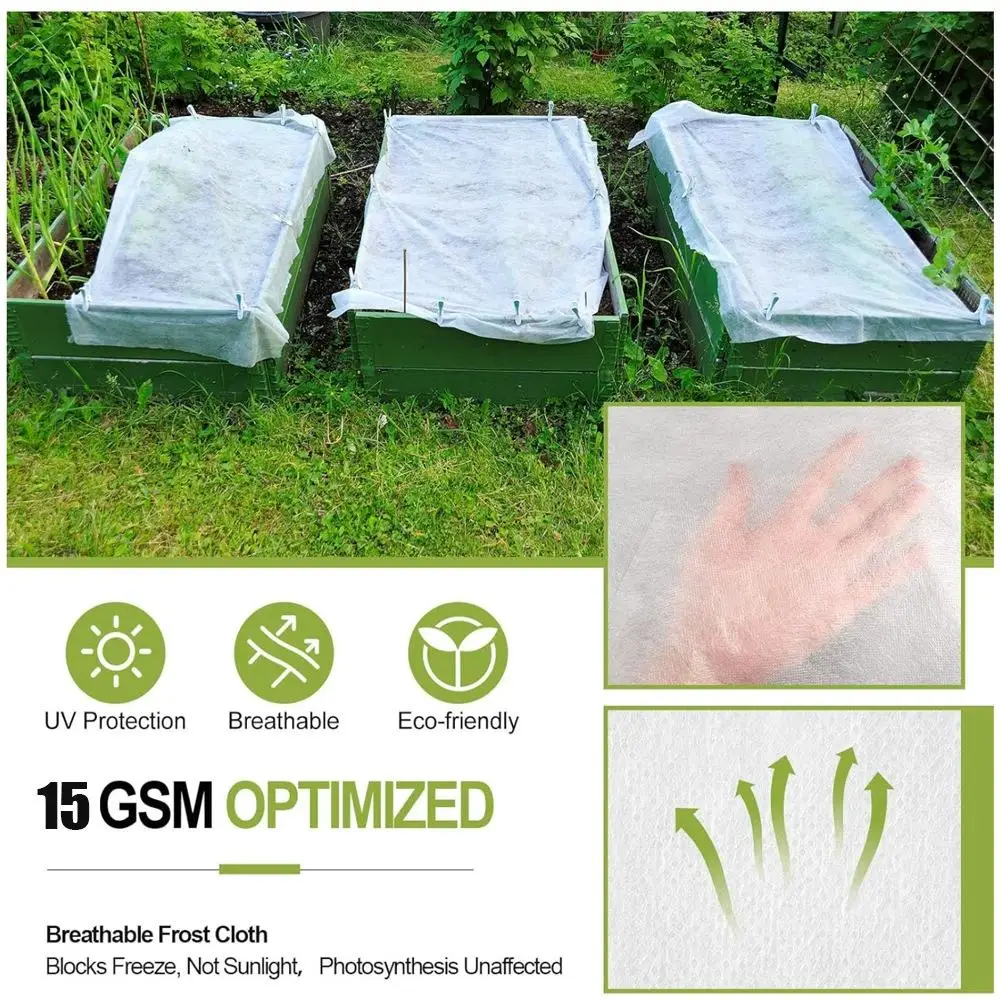 Non-woven Plant Cover Anti-moth Winter Protection Blanket Frost-proof Blanket Outdoor Square Grace White Canopy Net New