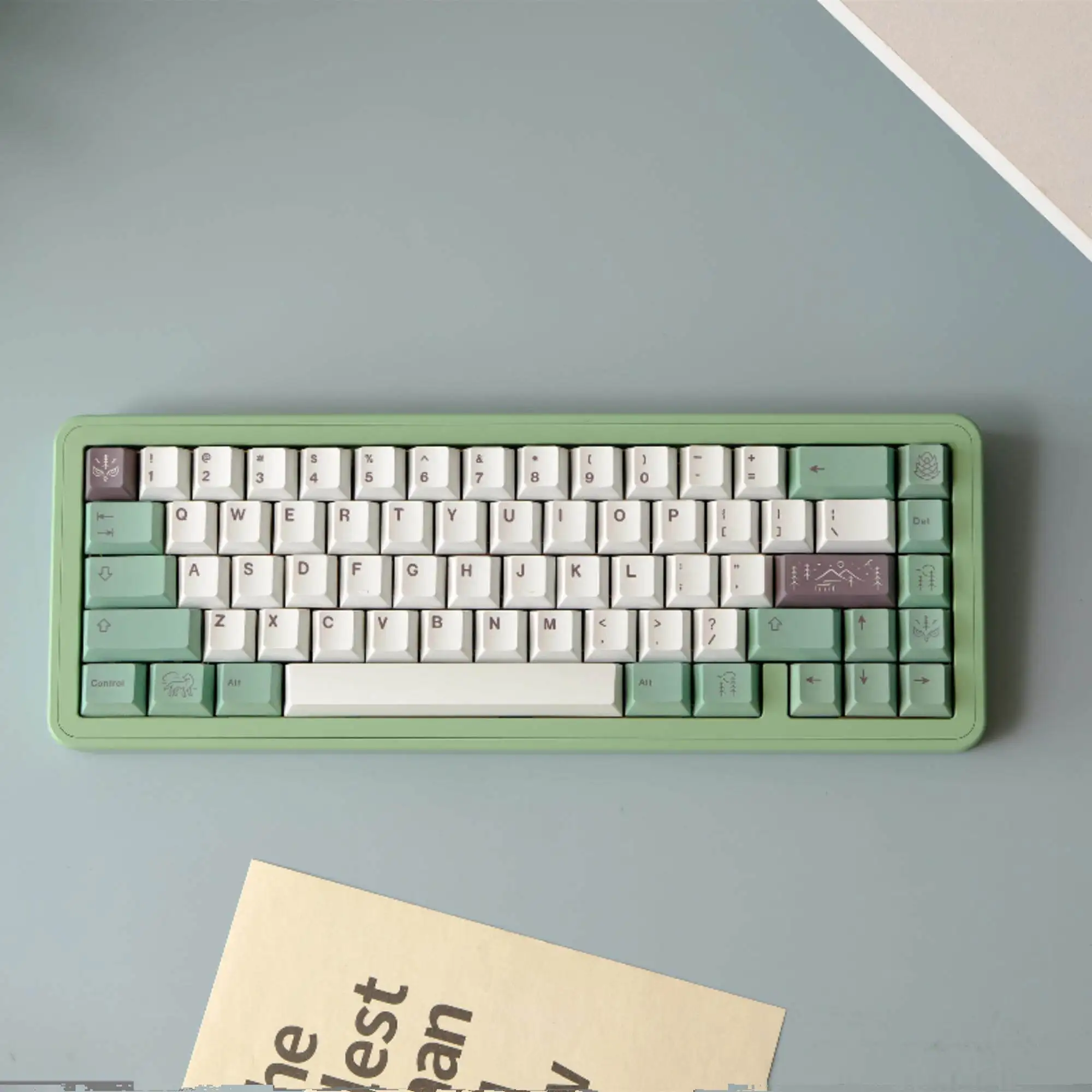 Fog keycap 129 key PBT material Original height Five-sided sublimation process Suitable for a variety of mechanical keyboards
