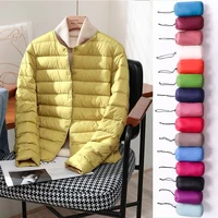 2026 New Arrivals Autumn Winter Warm Women White Duck Down Slim Jackets Female Fashion Ultra Lightweight Packable Puffer Coats