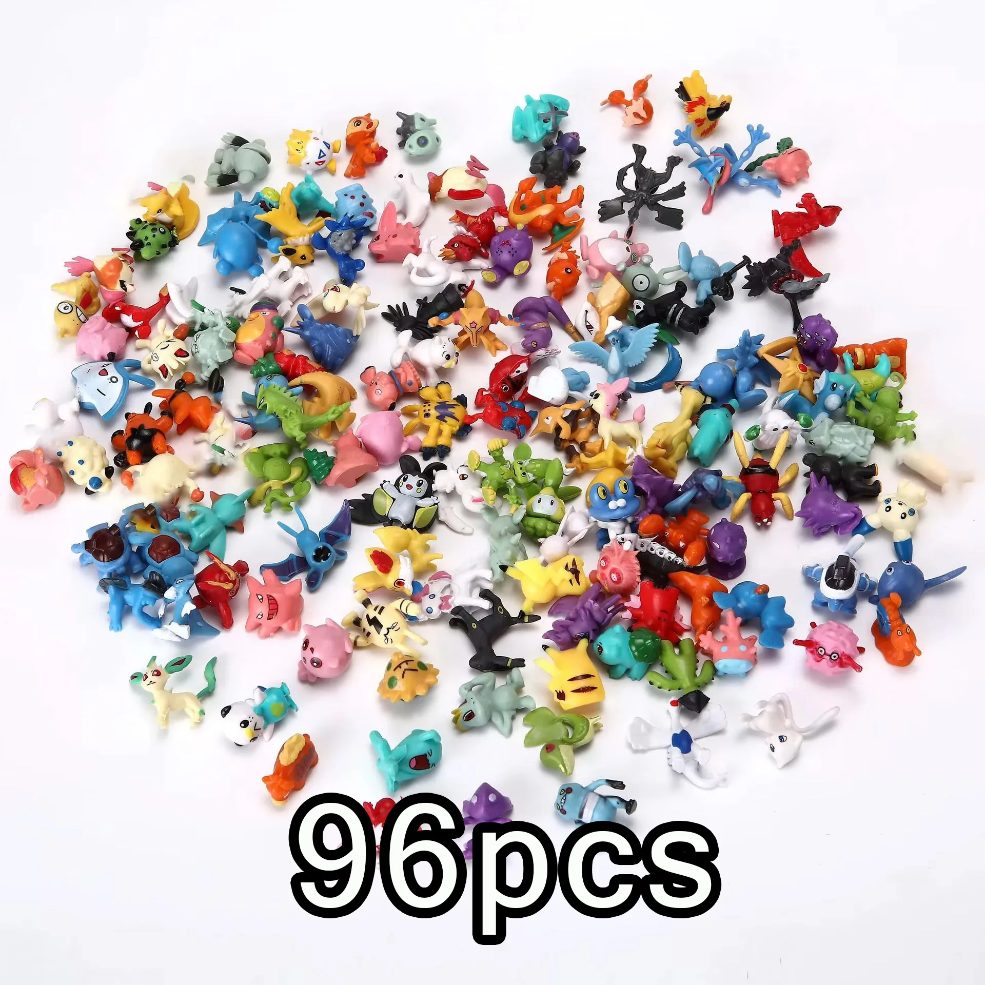 Kleine Größe 48/72/96/120/144 Stück Pokemon Anime Action-Spielzeugfiguren Puppenmodell Sammlungsspielzeug für Kinder
