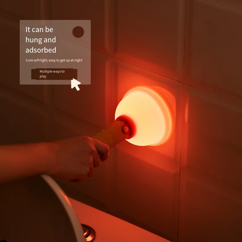 C2 Toilet Zuig Nachtlampje Plunger Siliconen Nachtkastje Kinderkamer Slaaplamp Sfeer Slaapkamer USB Schattig Decoratief Tafellicht