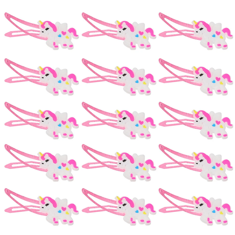 

20 Pcs Hair Clips for Girls Love Cartoon Children's Unicorn Kids Hairpin Barrette Accessories Toddler