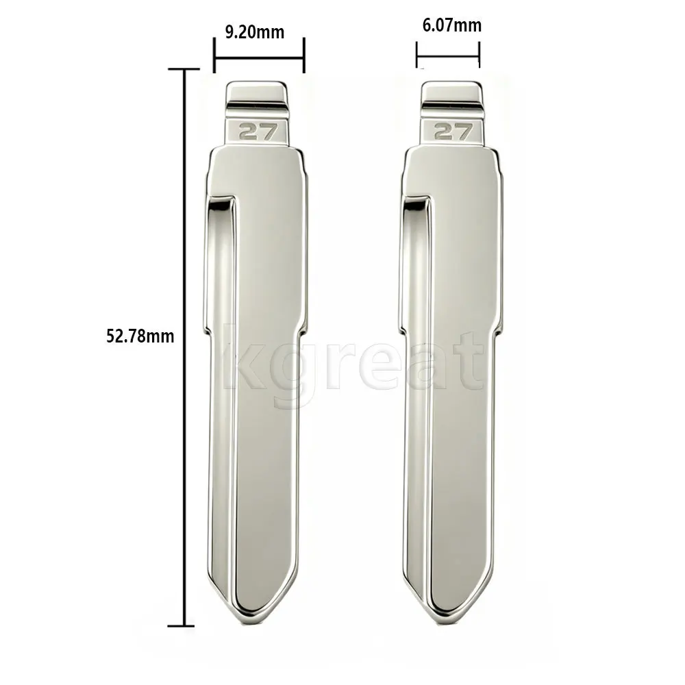 10pcs 27# MAZ24R Metal Uncut Blank Flip Remote Key Blade For Mazda M3 M5 M6 for Keydiy KD Xhorse VVDI JMD