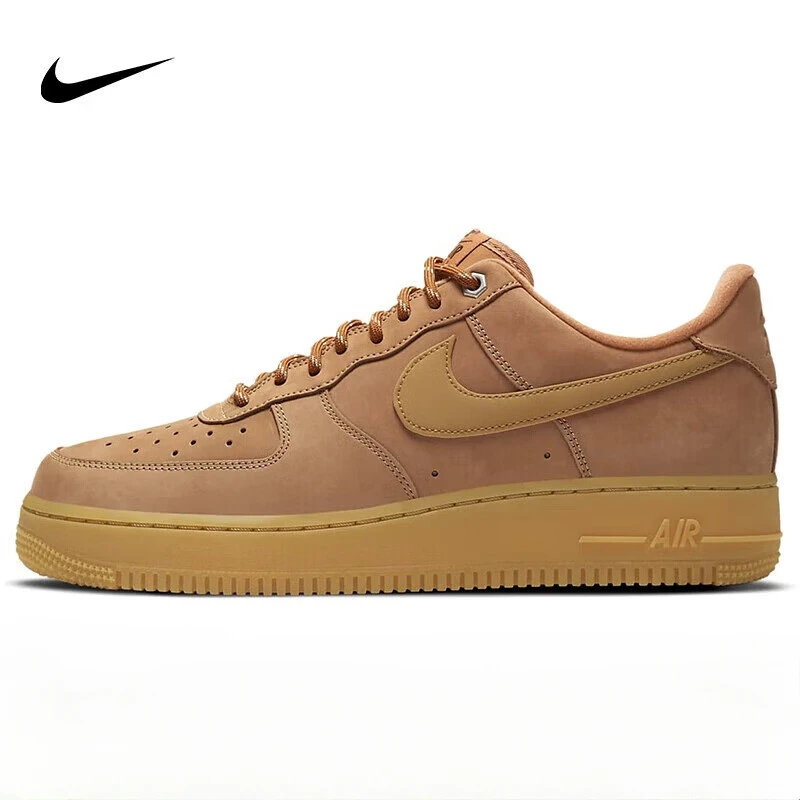 Nike Women's Shoes Air Force 1 AF1 Men's Shoes Wheat Color Sneakers