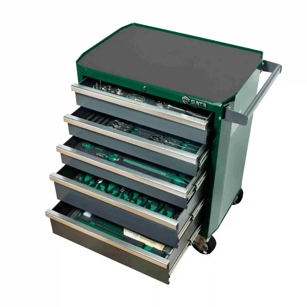 176pc Industrial Production and Repair Tool Set Vehicle Equipment with Convenient Tool Trolley