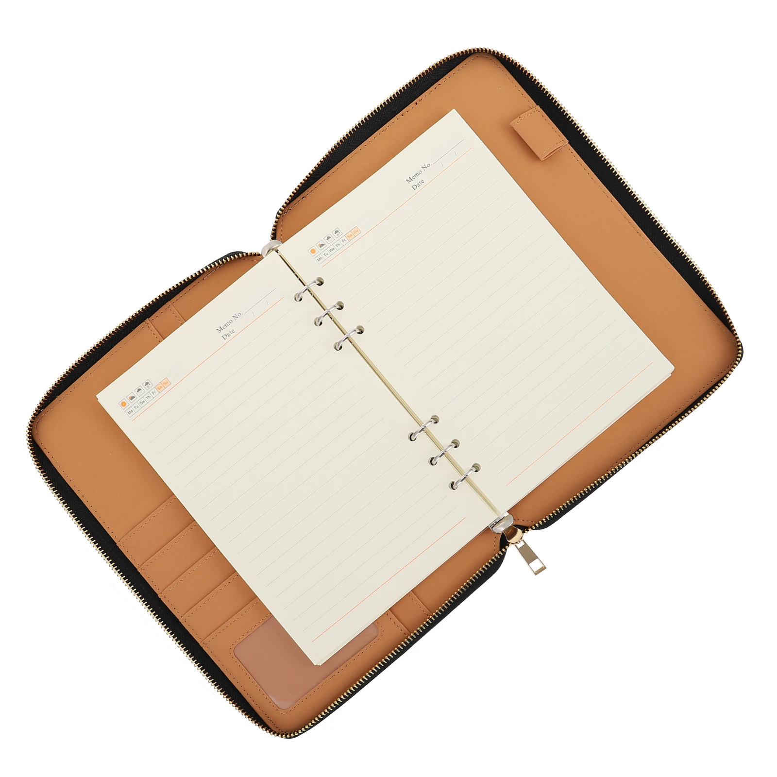

Cover Notebook Zipper Bag Business Daily Writing Office Stationery Paper Simple Design Notepad Schedule