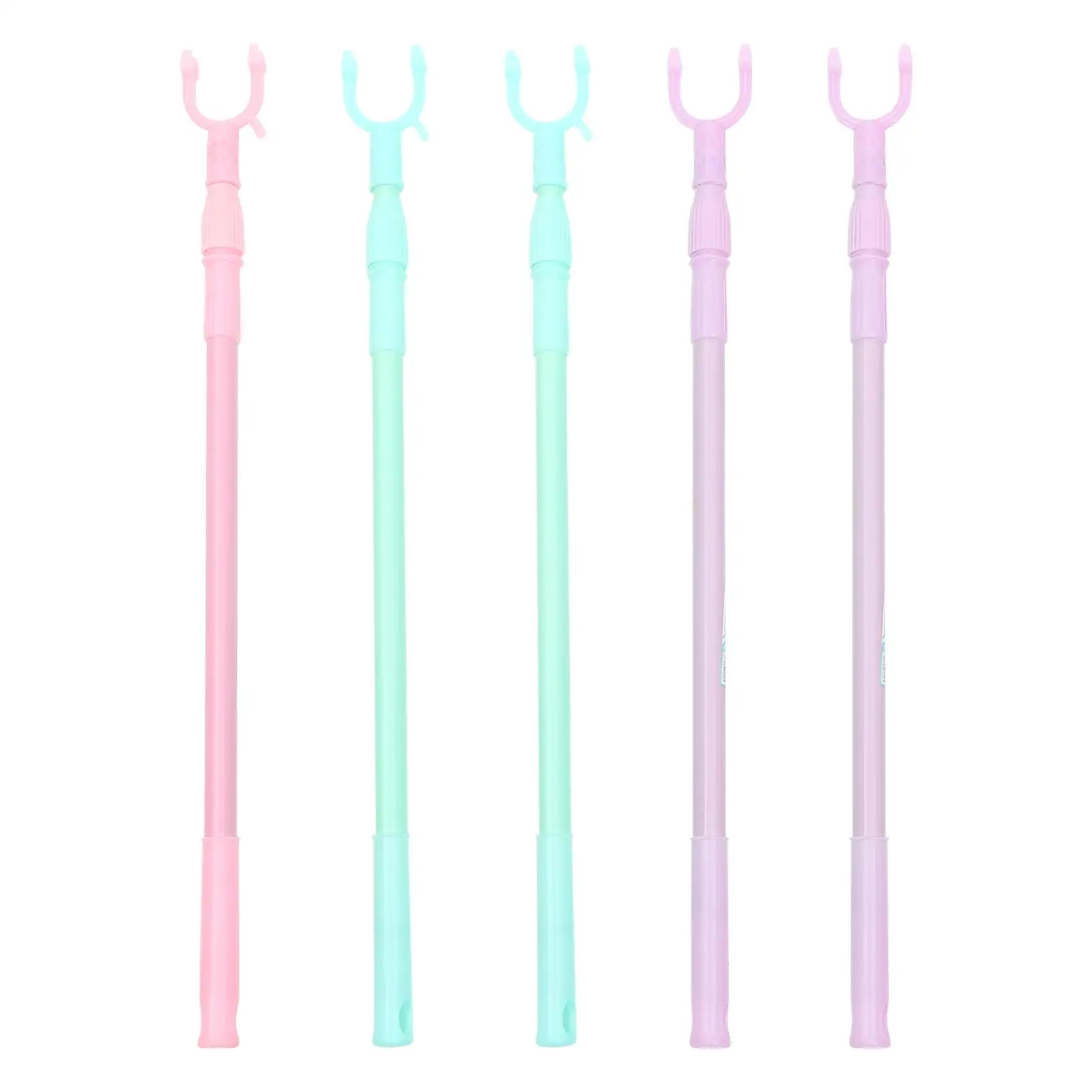 

5Pcs Telescopic Clothes Drying Rod 56-96CM Retractable Multi-color Strong Bearing Capacity Washing Line Prop Clothesline Poles