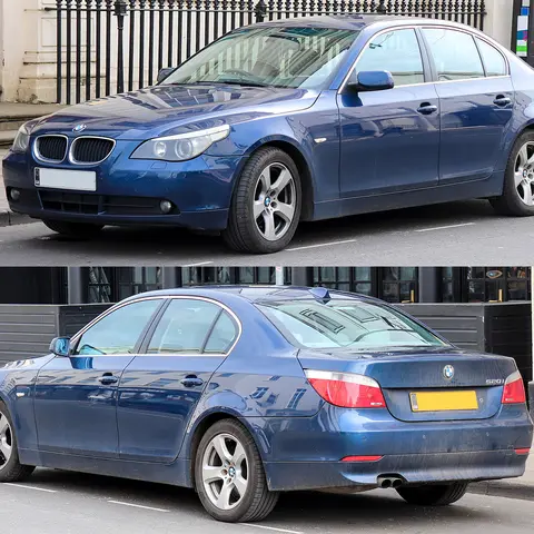 BMW 5 시리즈 E60 2003-2010 520i 528i 용 마그네틱 자동차 차양, 앞 유리 커튼, 뒷면 베이비 윈도우, 차양 쉐이드 바이저
