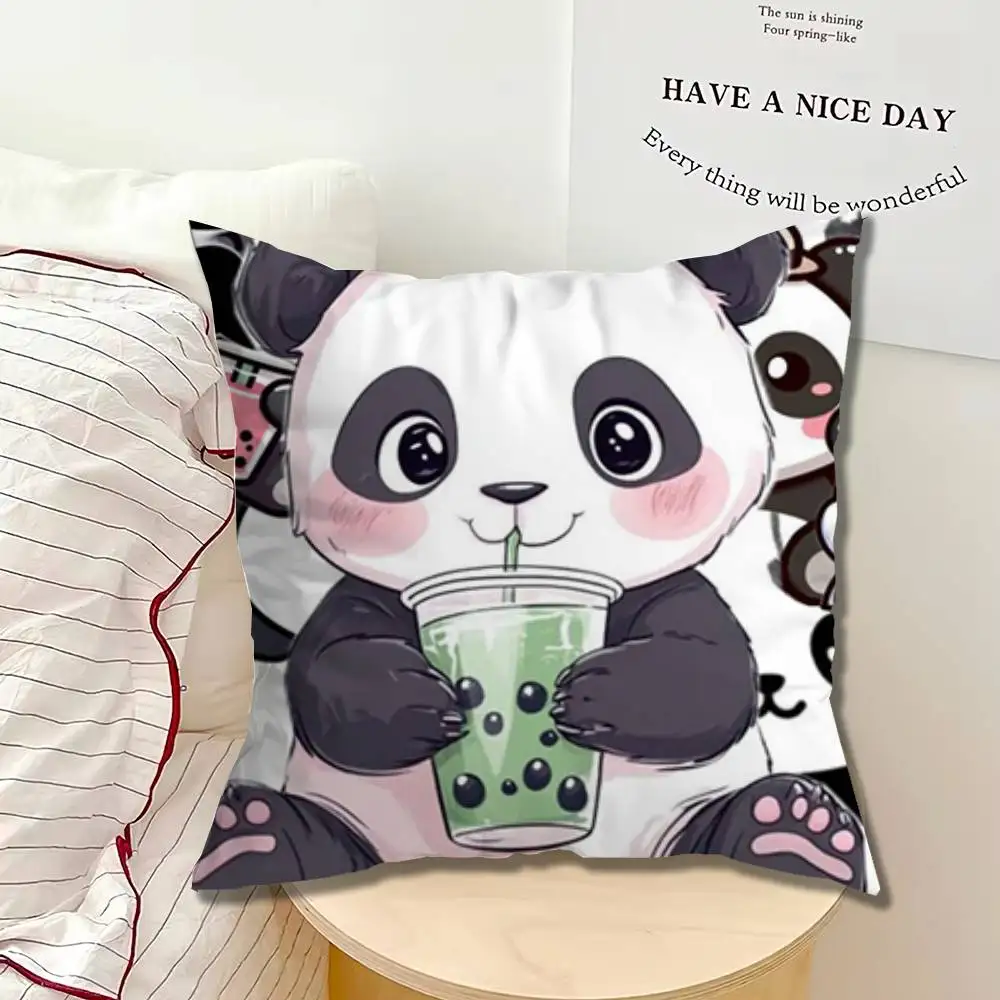 Animal Panda Pillow Case Square Bedroom Sofa Leisure Comfort Cushion Car Home Decoration