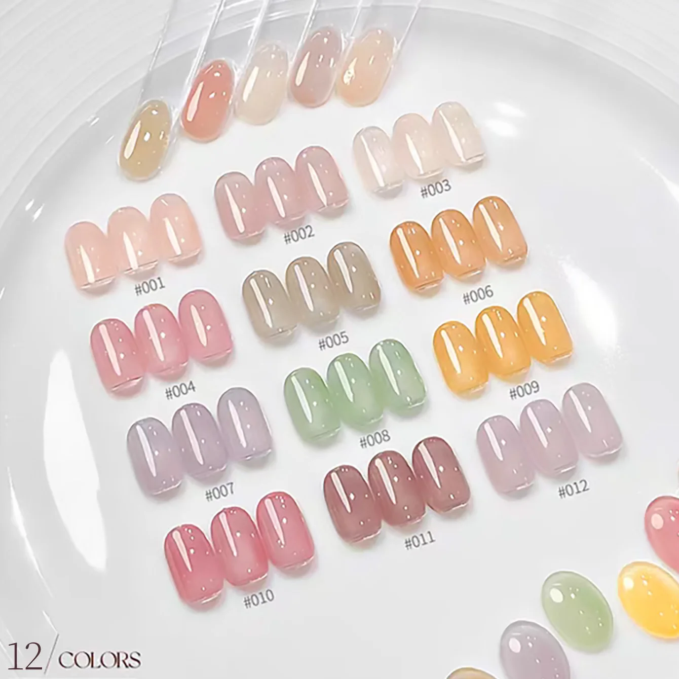 1pcs TC Ice Transparent Gentle Jam Series Gel Nail Polish Spring Summer Popular Whitening Dopamine Pink Blue Nude Gel Nail Art