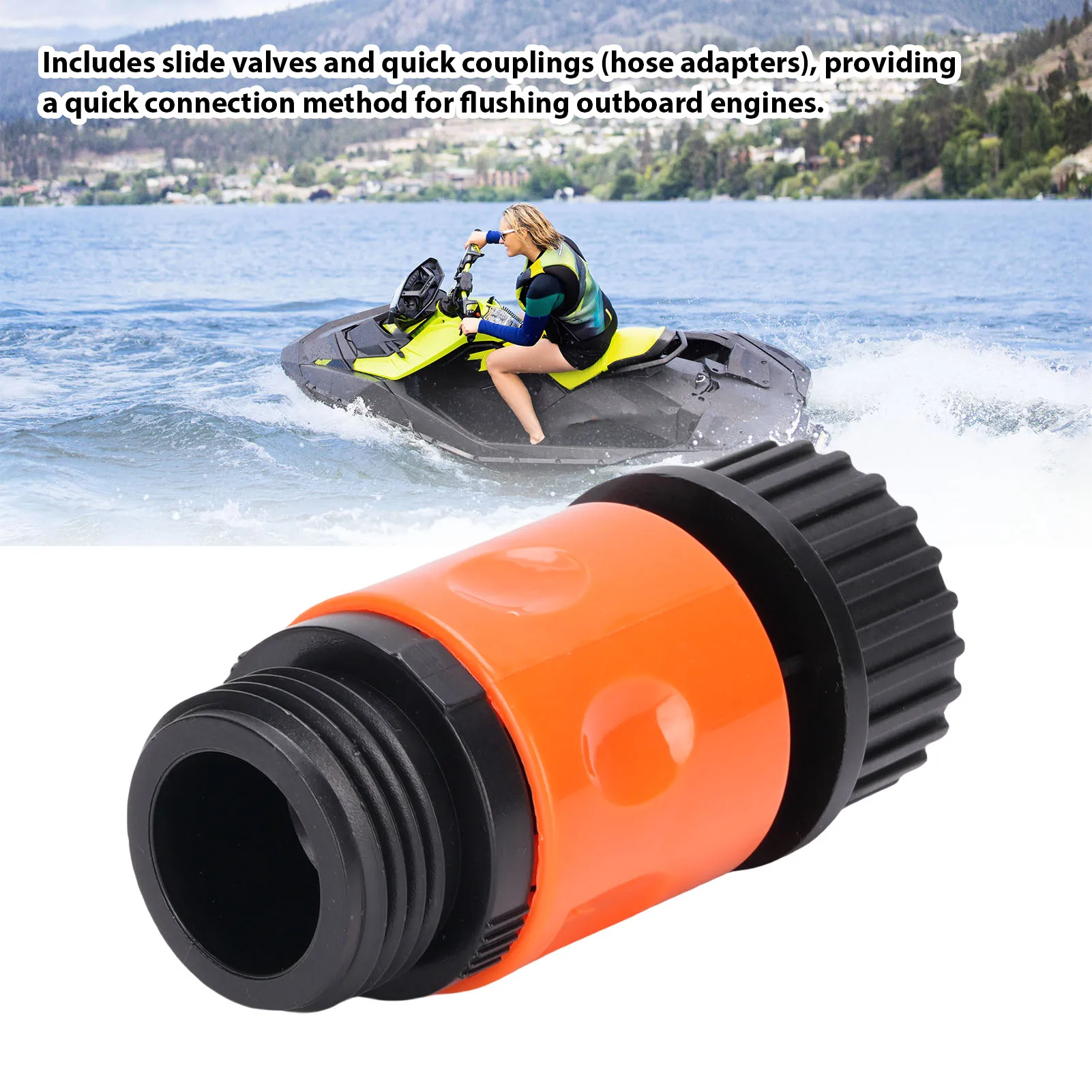 Jet Boat Flush Kit Outboard Motor Quick Connect Flush Kit Replacement for PWC 4 Stroke Watercraft Jet Boat Flush Kit