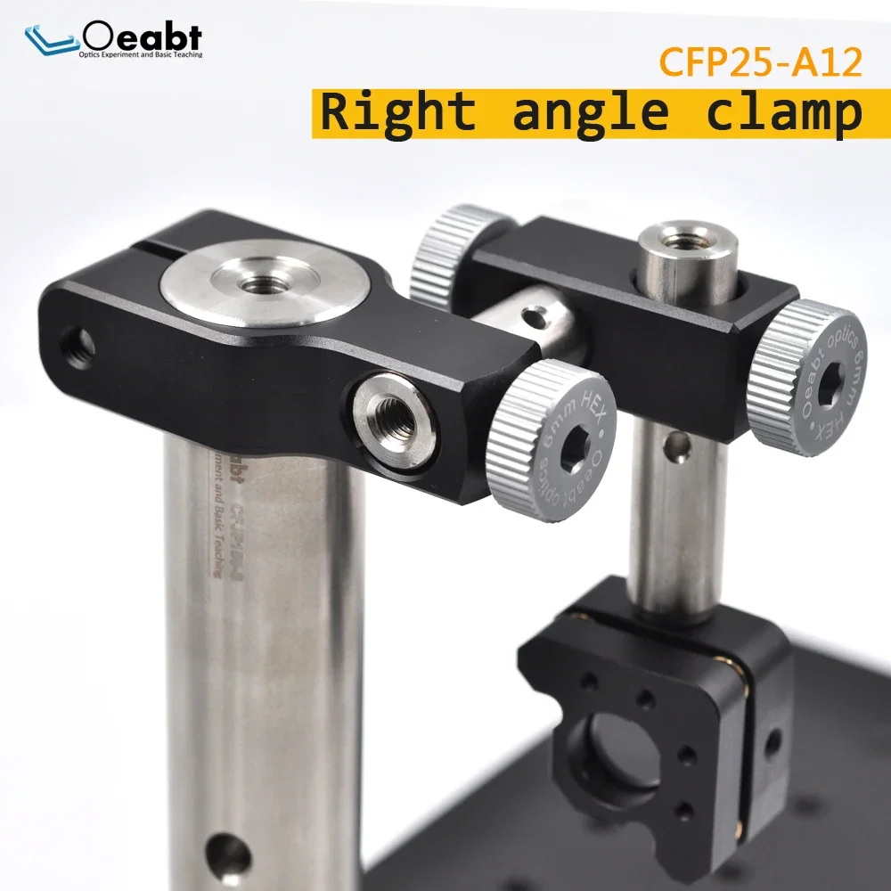 CFP25-A12 Đường Kính 25Mm Đến 12Mm Góc Phải Thanh Kết Nối Kẹp Thép Không Gỉ Thanh Kết Nối Chống Rối Cực Quang Thí Nghiệm