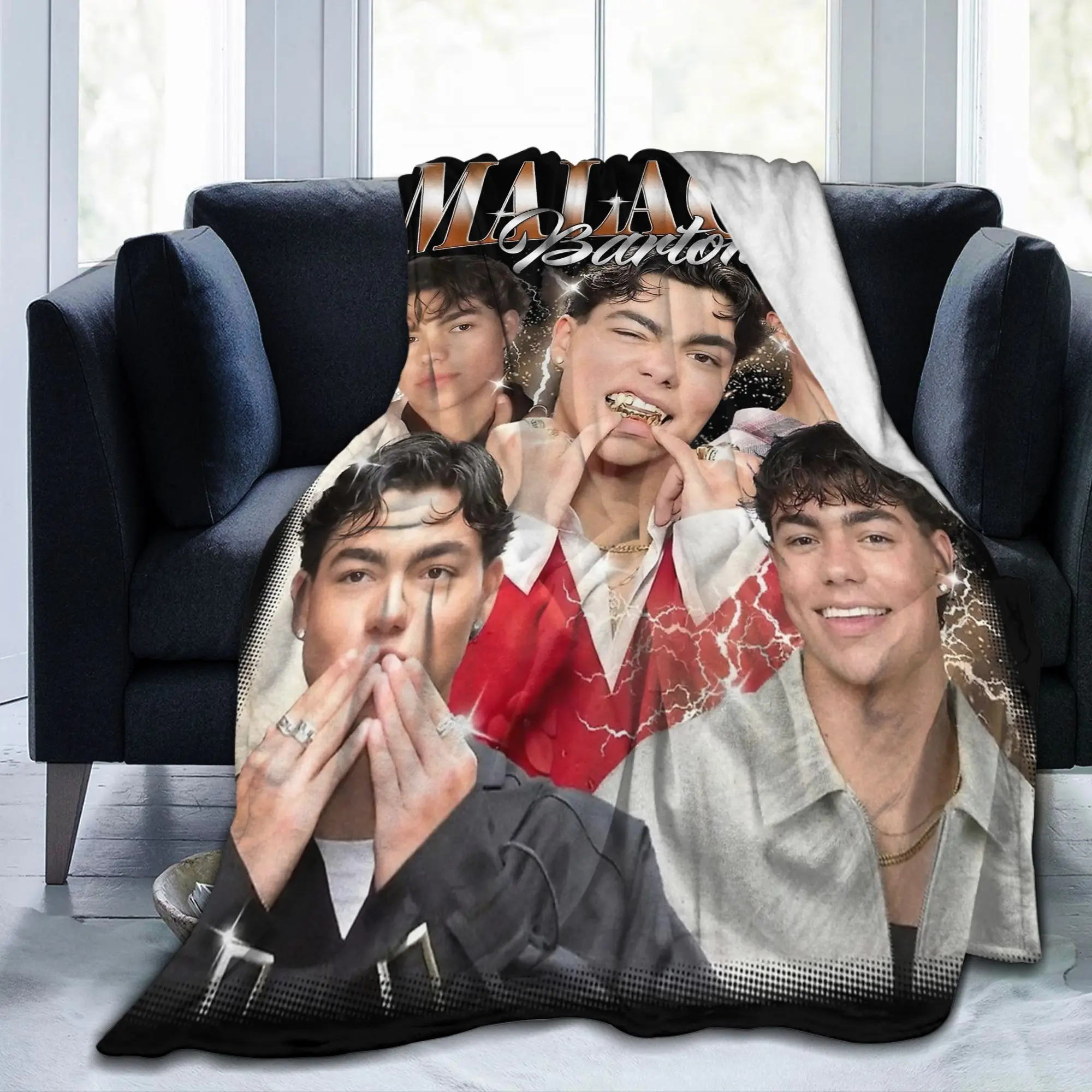 Vintage Malachi Barton Bootleg Blanket Coral Fleece Plush Spring Autumn Multifunction Warm Throw Blankets Bed Couch Rug Piece