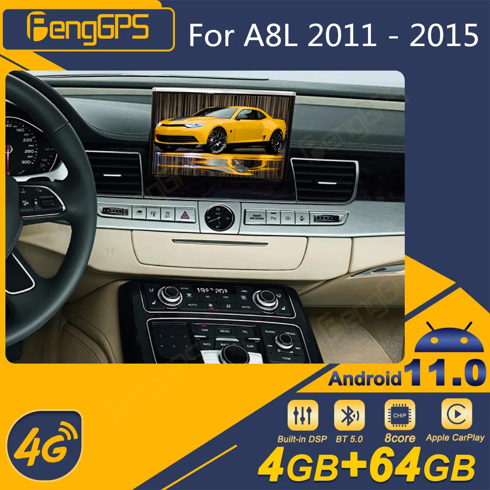 

Автомагнитола для A8L 2011 - 2015 Android 2Din стерео приемник Авторадио мультимедийный плеер GPS Навигация экран головного устройства