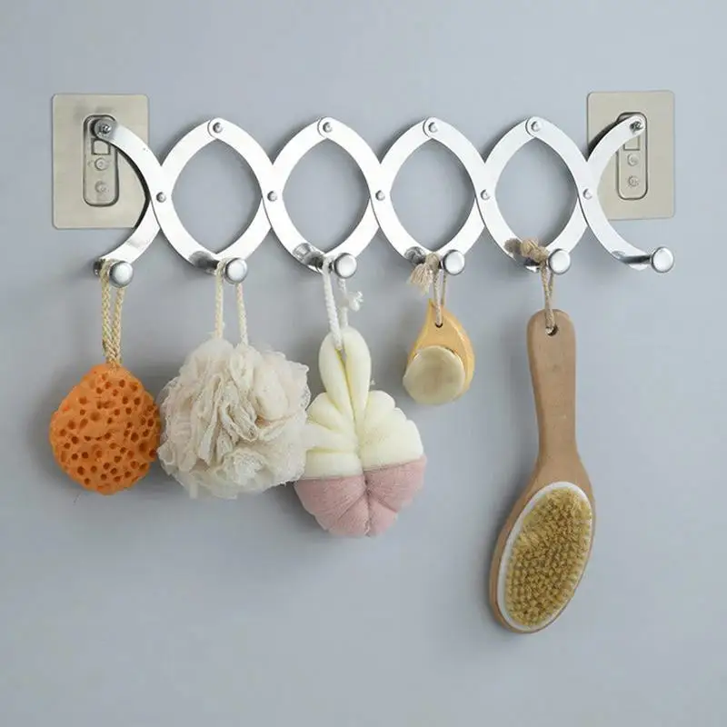 Over The Door Coat Hanger Strong Weight Bearing Adjustable Rack Organizer Rack Clothes Coat Hat Towel Hanger For Towel  Hats