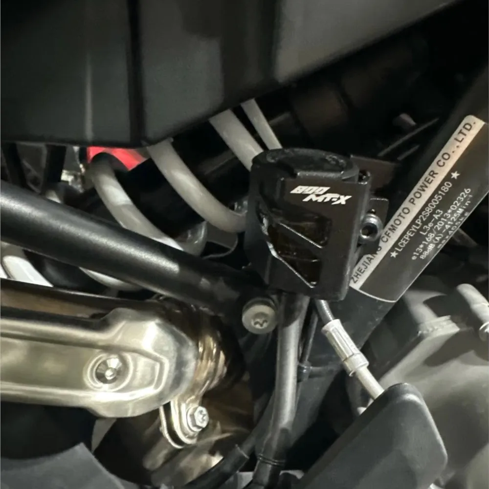 

For CFMOTO 800MTX 800MT-X 800 MTX / MT-X 2024 2025 Motorcycle Rear Brake Pump Fluid Tank Oil Cup Reservoir Guard Cover Protector