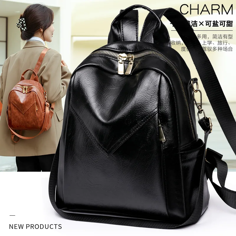 Women Backpack Cross body Shoulder Bag Genuine Leather Girls School Female Natural Skin Book Laptop Rucksack Messenger Bags