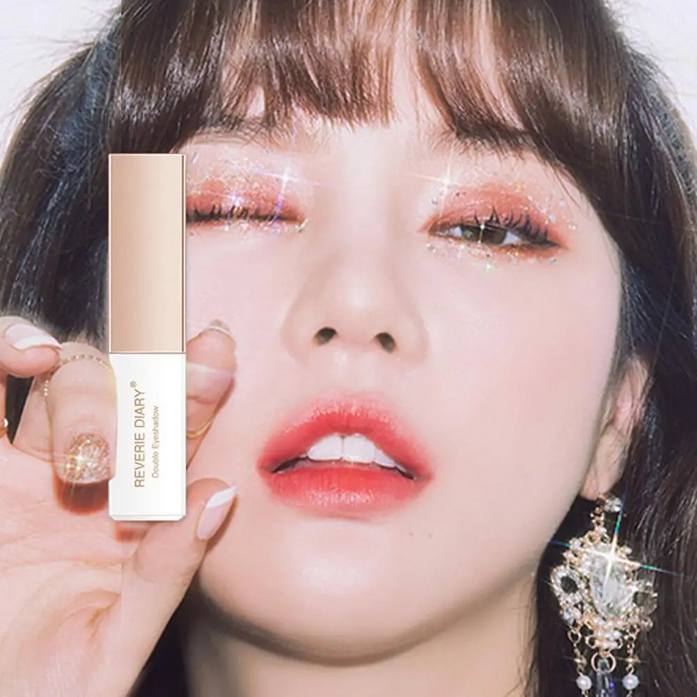 Eyeshadow Pencil Double Color Rotating Velvet Gradient Eyeshadow Stick Glitter Liner Highlighter Multicolor Eye Makeup Cosmestic