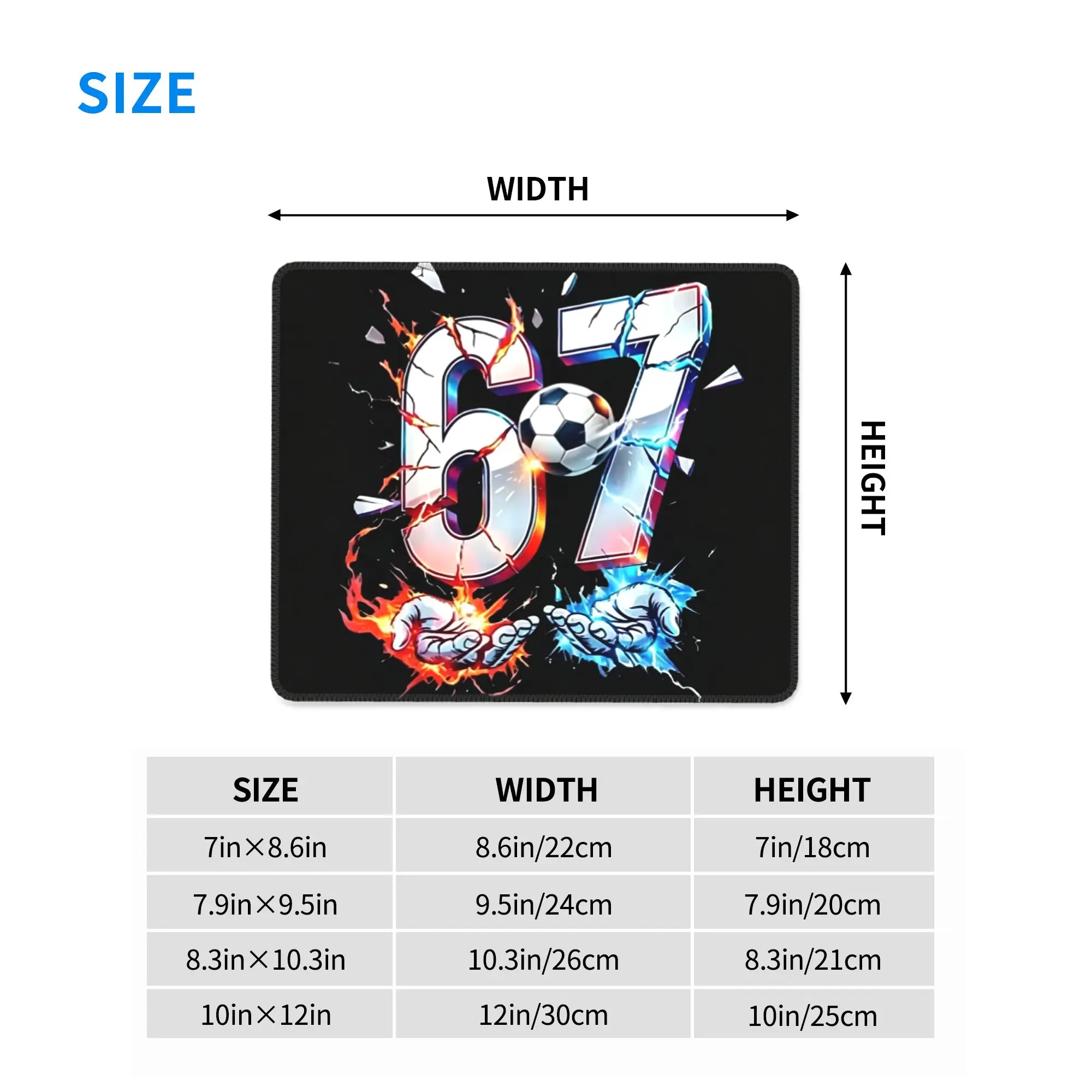 Six Seven Football Mouse Pad Computer Keyboard Mouse Mat Gamer PC Laptop Desk Mat Office Accessories Table Mats