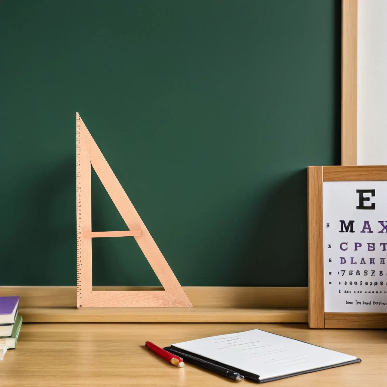 2pcs-wooden-triangle-measuring-ruler-straight-edge-teacher-measuring-equipment-for-school-classroom-crafts-drawing-tailoring