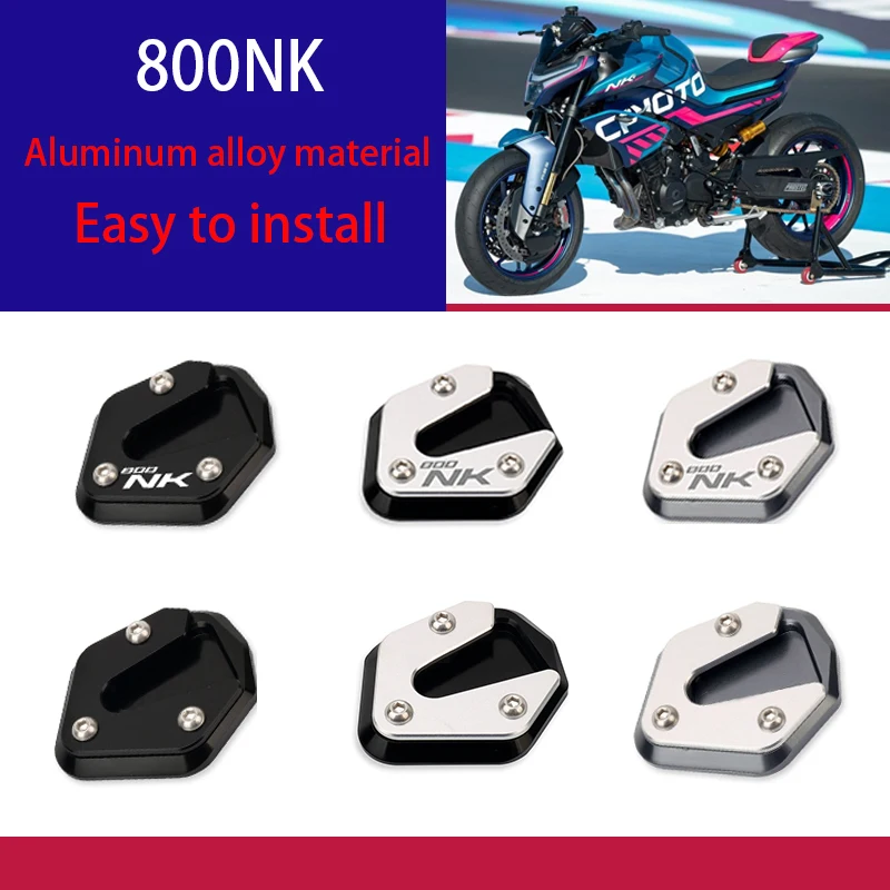 

CNC footpeg pads, side stand extension plates, support plates, and widened support components for Cfmoto 800NK 2023+ motorcycles