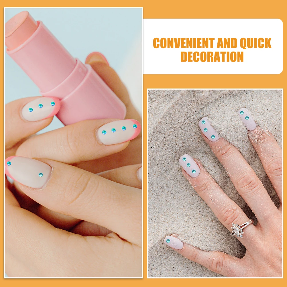 

2880 Pcs Nail Crystals Manicure Ornaments Circle Glass Rhinestone Rhinestones Flatback for Nails Gems Accessories